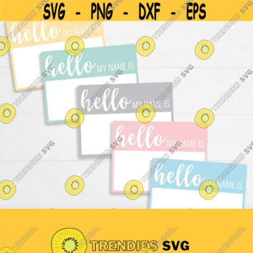 Hello my name is SVG. Baby Name Tag Cut Files. Newborn SignsBundle Baby Photo Prop Cards Digital Instant Download dxf eps png jpg pdf Design 646