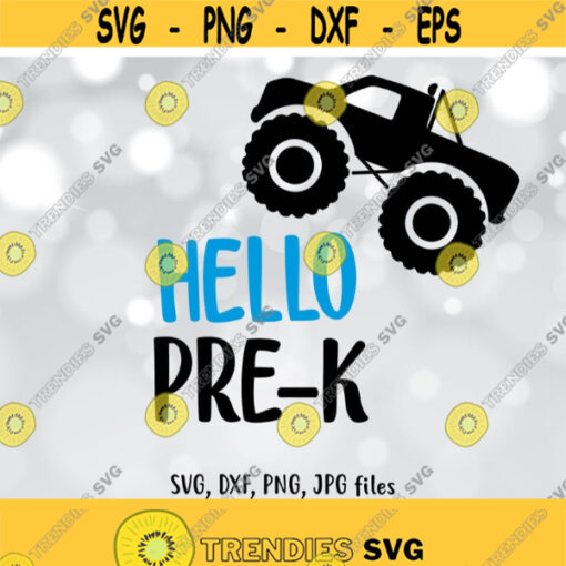 Hello pre k SVG Pre K SVG Happy first day of school SVG Kids shirt design Pre k Cut File Hello Cricut Silhouette svg dxf png jpg Design 614