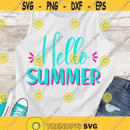 Hello summer SVG Summer cut files Summer shirt SVG digital files
