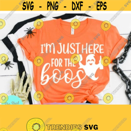 Here for the Boos Halloween svg Cute Ghost SVG Alcohol svg Funny Quote svg Halloween Mom Svg Wine svg files Mom Shirt svg Design 12