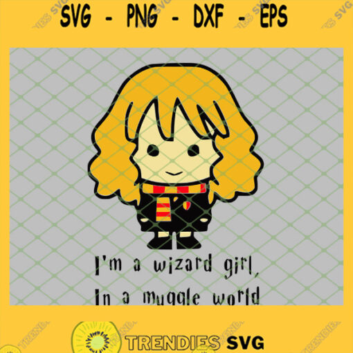 Hermione Granger Chibi Wizard Girl SVG PNG DXF EPS 1