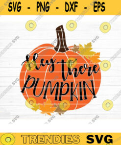 Hey There Pumpkin Sign Svg Cut File, Vector Printable Clipart Cut File, Fall Quote, Thanksgiving Quote, Autumn Quote Design -1264