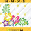Hibiscus Flowers 3 SVG Files for cricut Vector Images Clipart Floral Files Flower SVG Image Eps Png Dxf Stencil Clip Art wedding svg Design 141