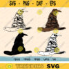 High Detail House Sorting Hat Silhouette Witch Hat svg Mage Hat Cut File Magic Hat Vector Hat Outline jpg png ai psd svg Cricut