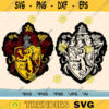 High Detail Lion Uniform Emblem Gryffindor SVG Cut File Vector Gryffindor Crest Outline Harry Potter House Crest