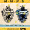 High Detail Raven House Crest Emblem SVG Cut File Raven Clip Art Vector Raven Crest Outline School of Magic House Crest