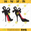 High Heels Stiletto SVG Women Black and Red High Heel Shoe with Bow Svg Dxf Cut Files Png Clipart copy