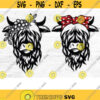 Highland Cow Svg Cow Svg Svg Files for Cricut Heifer Svg Cow Head Svg Cow Print Cow Face Svg Cow with Flowers Svg Cute Cow Svg