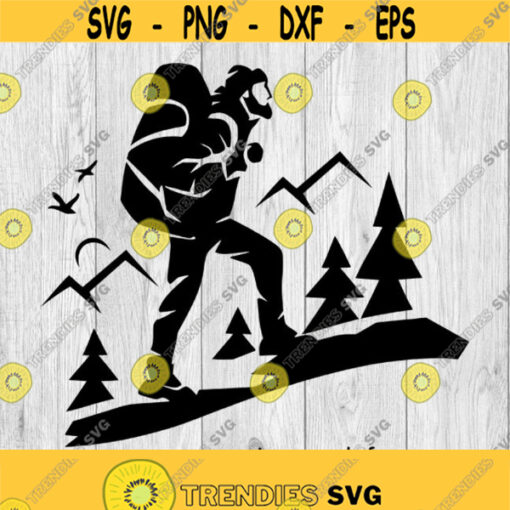 Hiking Mountain Hiking Hiking Logo svg png ai eps dxf DIGITAL FILES for Cricut CNC and other cut or print projects Design 351