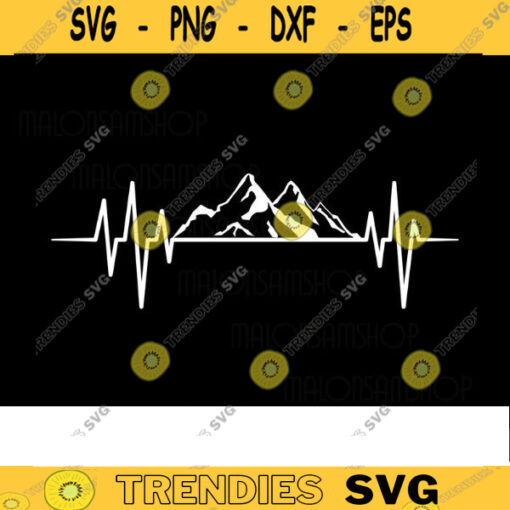 Hiking SVG Mountain Heartbeat hiking svg adventure svg mountains svg mountain svg hiker svg hike svg Design 299 copy