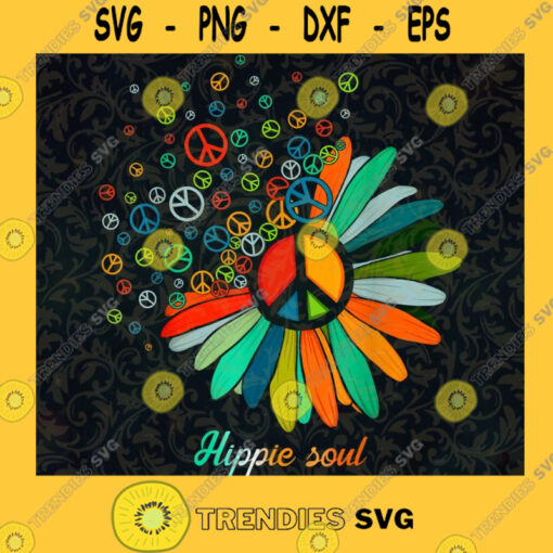 Hippie Soul Flower download file png Flower Peace Sign Png Flower Lovers Png Colorful Peace Png