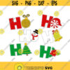Ho Ho Ho Christmas Cuttable Design SVG PNG DXF eps Designs Cameo File Silhouette Design 1395