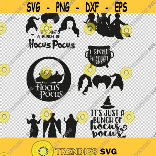 Hocus Pocus Bundle Collection SVG PNG EPS File For Cricut Silhouette Cut Files Vector Digital File
