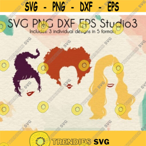Hocus Pocus SVG Cut Files Mary Sarah Winifred Design Sanderson Sisters SVG Digital Download svg dxf png eps studio3Design 9.jpg