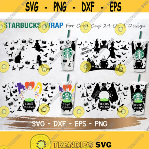Hocus Pocus Starbucks Cup svg I smell children svg DIY Venti for Cricut 24oz venti cold cup Digital Download Design 250