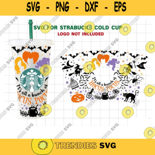 Hocus Pocus Starbucks Svg Witch Svg Halloween Starbucks Cup Its All A Bunch Of Hocus Pocus Venti Cold Cup 24 Oz 28