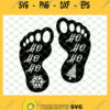 Hohoho Snowflake Pine Tree Santa Footprint SVG PNG DXF EPS 1