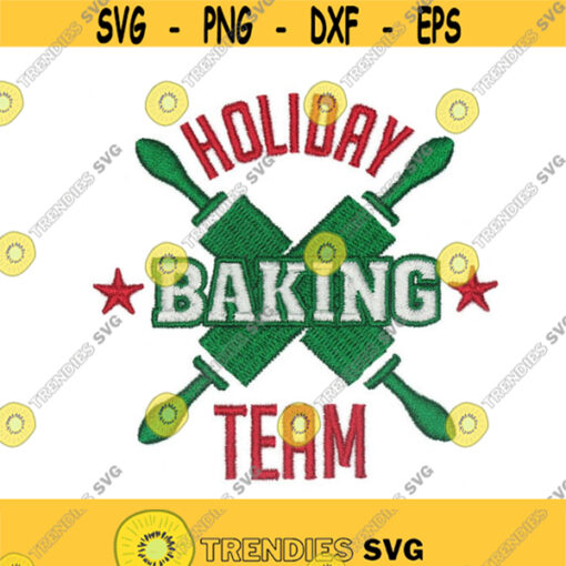 Holiday Baking Team Christmas Machine Embroidery INSTANT DOWNLOAD pes dst Design 603
