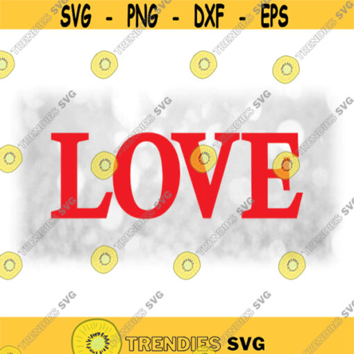 Holiday Clip Art Large Red Horizantal Word LOVE in Bold Serif Block Letters Love or Valentines Printable Art Digital Download SVGPNG Design 722
