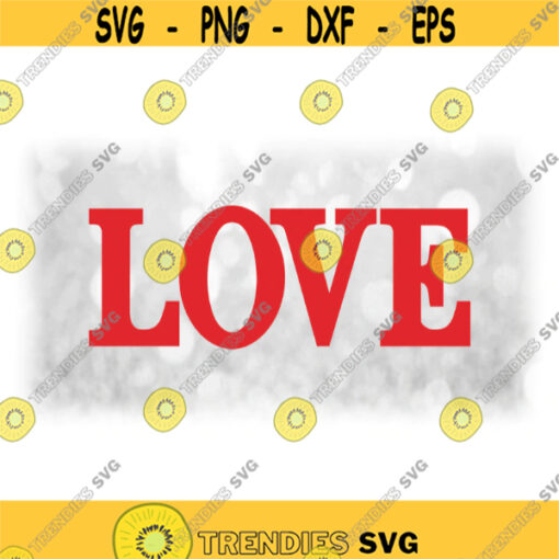 Holiday Clip Art Large Red Horizantal Word LOVE in Bold Serif Block Letters Love or Valentines Printable Art Digital Download SVGPNG Design 908