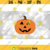 Holiday Clip Art Layered Halloween Style Smiling Carved Pumpkin Face or Jack o Lantern with Triangle Features Digital Download SVG PNG Design 1805