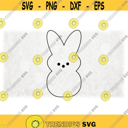 Holiday Clipart Black Outline of Easter Bunny Treats Inspired by Peeps Change the Color with Your Software Digital Download SVG PNG Design 1129