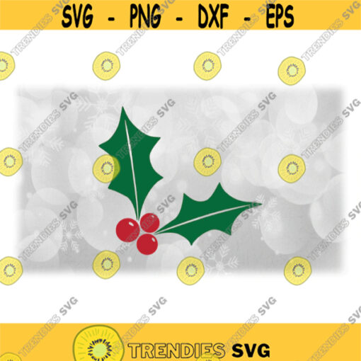 Holiday Clipart Christmas Red Green Bunch of Holly Berries w Leaves Change Color w Your Software Digital Download Format SVG PNG Design 1662