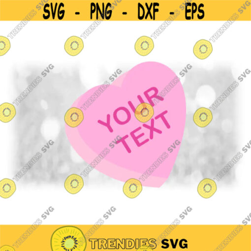 Holiday Clipart Customizable 3D Piece of Pink Sweet Heart Candy for Love Valentines Day I Email You Custom File Digital Download SVG Design 927