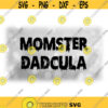 Holiday Clipart Halloween Words Momster and Dadcula on One Sheet in Spooky Halloween Spirit Type Letters Digital Download SVG PNG Design 1540