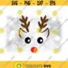Holiday Clipart Male or Unisex Reindeer with Black Bold Open Eyes Brown Ears Antlers Red Nose for Christmas Digital Download SVGPNG Design 1234