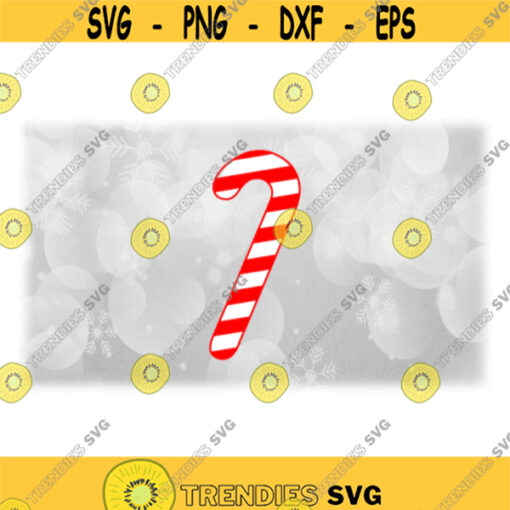 Holiday Clipart Red Outline Layered on White Christmas Theme Candy Cane Letter J Symbol for Jesus Digital Download Format SVG PNG Design 1664