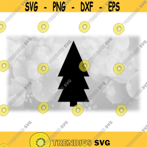 Holiday Clipart Simple Black Christmas Tree Evergreen Pine Tree for Winter Decor Change Color Yourself Digital Download SVG PNG Design 1437