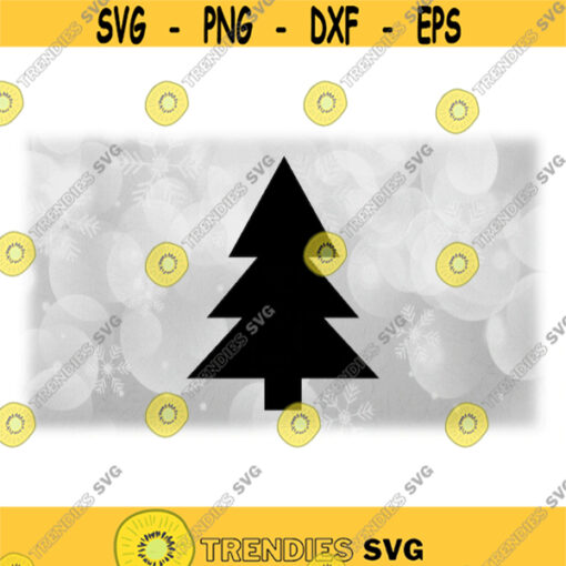 Holiday Clipart Simple Black Christmas Tree Evergreen Pine Tree for Winter Decor Change Color Yourself Digital Download SVG PNG Design 1440