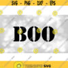 Holiday Clipart Simple Easy Basic Halloween Word BOO in Bold Black Stencil Lettering Style for Stenciling Digital Download SVG PNG Design 1689