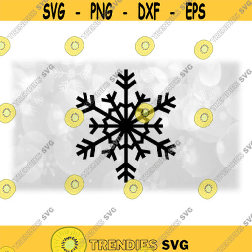 Holiday Clipart Simple and Easy Black Christmas or Winter Snowflake Silhouette Change Color Yourself Digital Download Format SVG PNG Design 1618