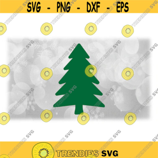Holiday Clipart Solid Green Simple Evergreen Pine Tree for Winter Christmas Tree Yule Decoration Tannenbaum Digital Download SVGPNG Design 1444