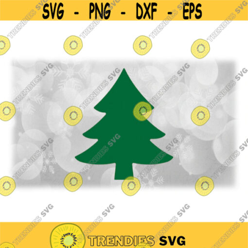 Holiday Clipart Solid Green Simple Evergreen Pine Tree for Winter Christmas Tree Yule Decoration Tannenbaum Digital Download SVGPNG Design 1447