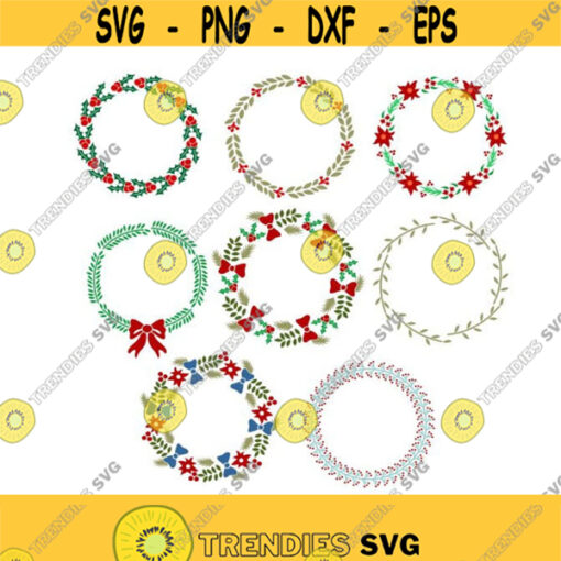 Holiday Wreath Christmas Cuttable Design SVG PNG DXF eps Designs Cameo File Silhouette Design 250