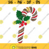 Holly Candy Cane Christmas design Machine Embroidery INSTANT DOWNLOAD pes dst Design 2050