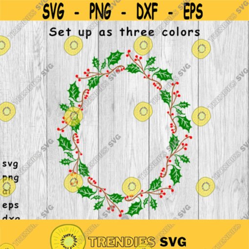 Holly Frame Holly Wreath Christmas Wreath Wreath Three Colors Design 49