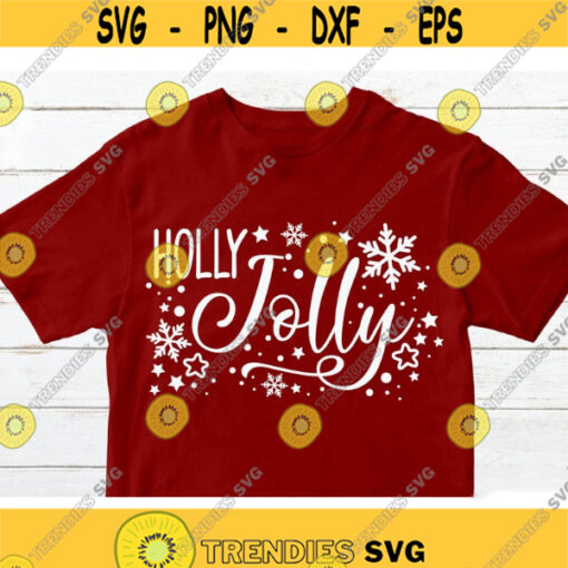 Holly Jolly SVG Christmas SVG Holiday sign SVG Christmas quote svg file Christmas svg for shirt Design 342.jpg