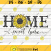 Home sweet home SVG Horizontal sign with Sunflower SVG Cut File clipart printable vector commercial use instant download Design 105