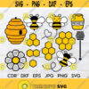 Honey svg vector bee set honeycomb svg bumble bee svg queen bee png Design 44