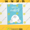 Hoppy Easter Sign. Cute Printable Easter Tired Bunny Wall Art. Kids Happy Easter Decor. Bunny Butt Poster JPG PDF Digital Instant Download Design 341
