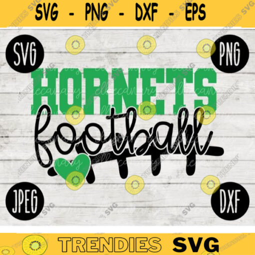Hornets Football SVG Team Spirit Heart Sport png jpeg dxf Commercial Use Vinyl Cut File Mom Dad Fall School Pride Cheerleader Mom 913