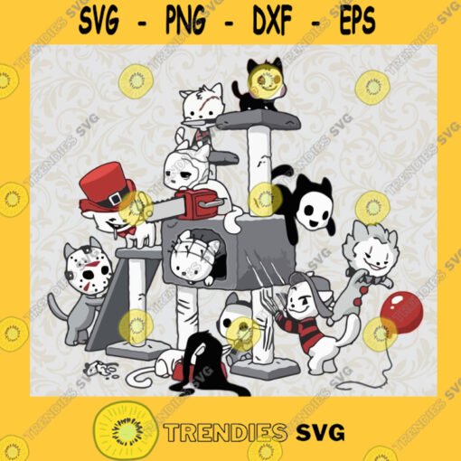 Horror Cats PNG Printable Horror Characters Png Horror Squad Png Horror Movies Png Halloween Cats Png Cat Mom Png