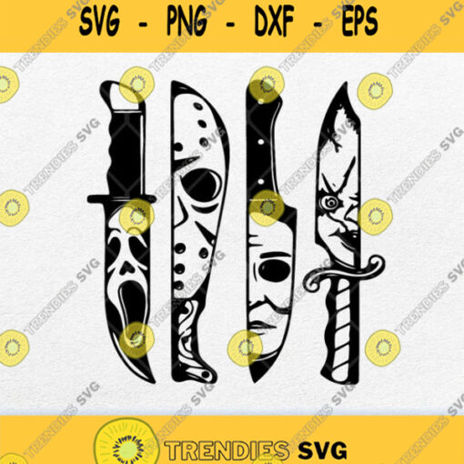 Horror Characters In Knives Svg Png