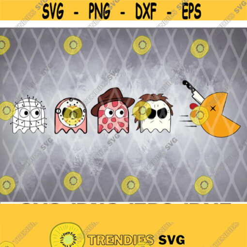Horror Halloween Pacman svg Horror Halloween svg Halloween friend SVG png eps dxf Design 257