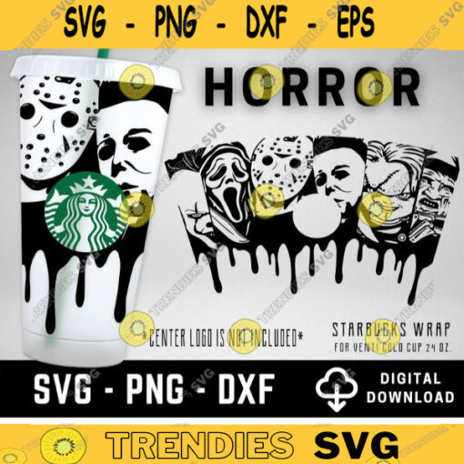 Horror Movie Starbucks Svg Halloween svg Full Wrap Starbucks scary movie Cold Cup SVG DYI Venti Cup SVG Files for CricutCustom Starbuck 12