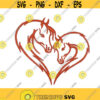 Horse Love Heart Valentines Day Embroidery Design Monogram Machine INSTANT DOWNLOAD pes dst Design 1123
